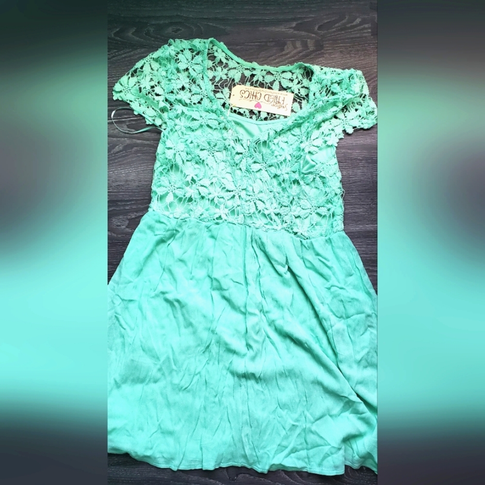Blue Mint Lace Dress
